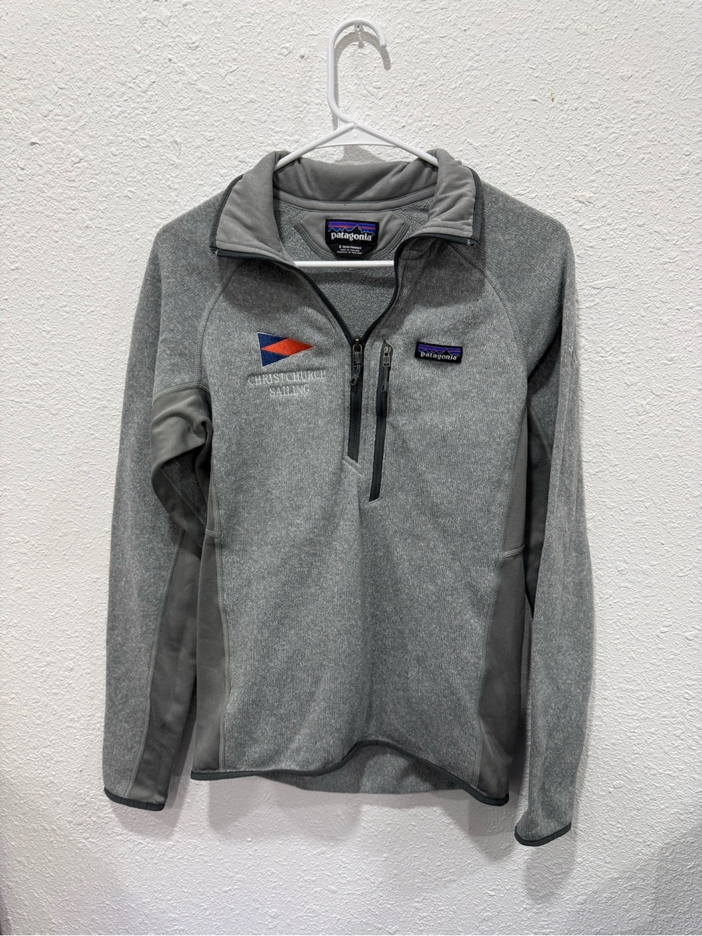 Patagonia Performance Better Sweater Mens S l1/4 Zip Fleece Grey Parker Sailing